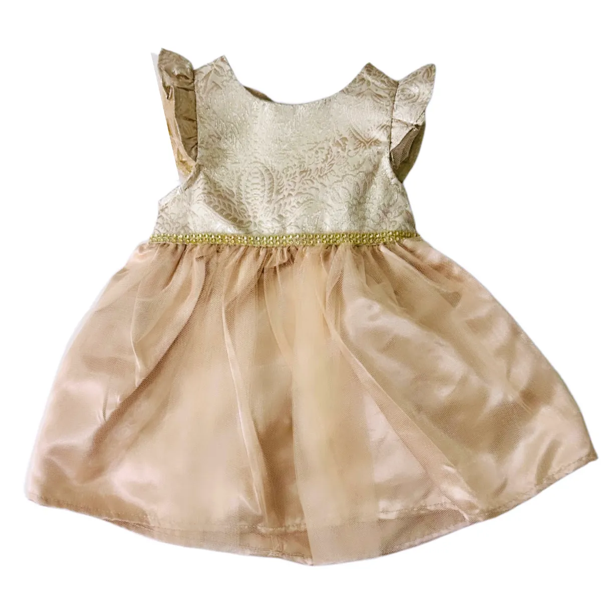 Littletown Biscotti Collezioni Baby Girl Damask Tulle Dress, Nude - Online  Luxury Store for Kids