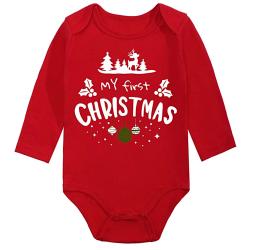 Little Town Little Town My First Christmas Baby Unisex Pajamas-Red (NO RETURNS OR EXCHANGE ON THIS PRODUCT) - 8500 in warri, delta state, Nigeria