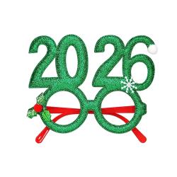 Little Town Little Town Glitter 2026 Holiday Glasses-Green (NO RETURN OR EXCHANGE ON THIS PRODUCT) - 3200 in warri, delta state, Nigeria