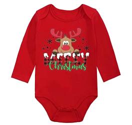 Little Town Little Town Reindeer Merry Christmas Baby Unisex Pajamas-Red (NO RETURNS OR EXCHANGE ON THIS PRODUCT) - 8500 in warri, delta state, Nigeria