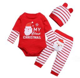 Little Town Little Town My First Christmas Baby Unisex 3-piece Red/White Set (NO RETURNS OR EXCHANGE ON THIS PRODUCT) - 14500 in warri, delta state, Nigeria